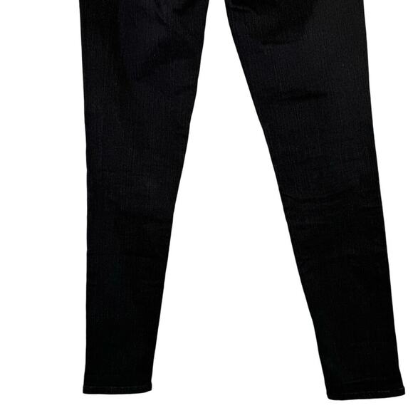 Levi's 721 High Rise Skinny Jeans Side Pinstripes Black Silver Size 27 x 30 - Picture 11 of 16